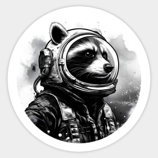 Astronaut raccoon Sticker